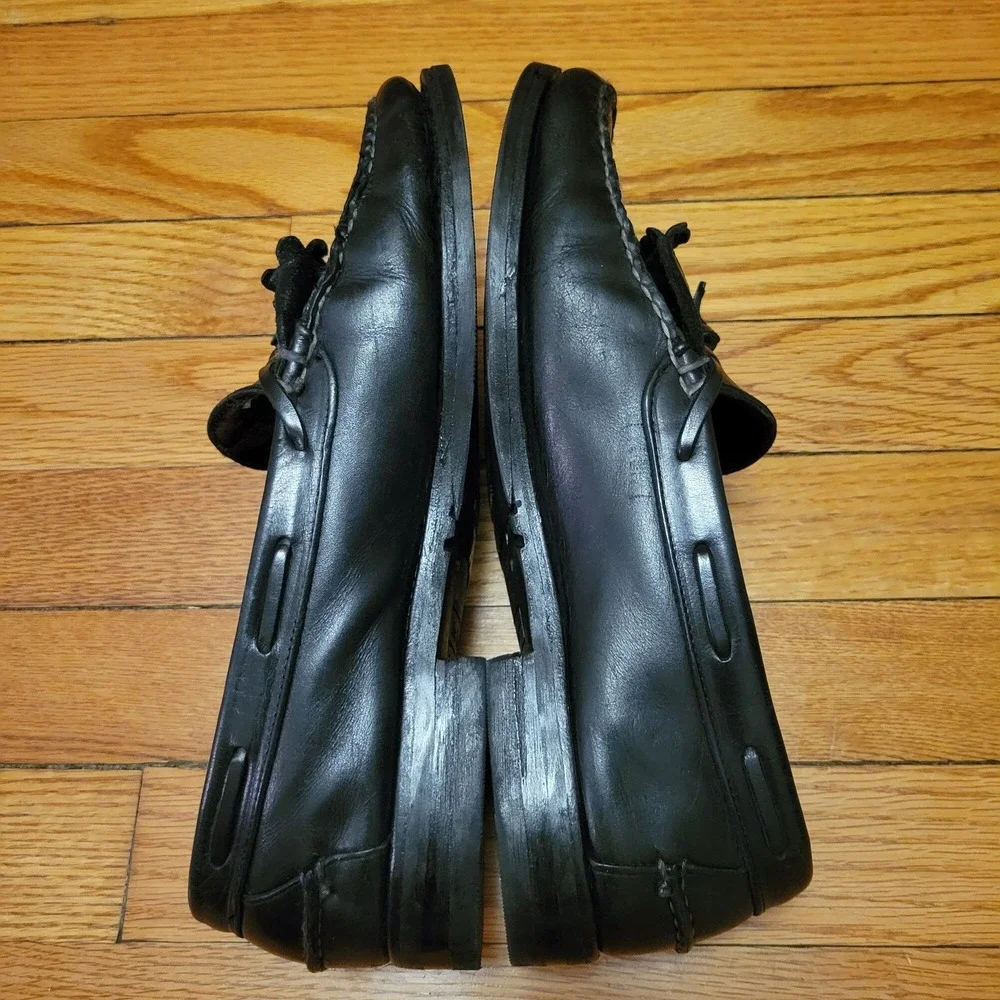 Allen Edmonds 10 Black Leather Loafers Dress Shoes Business Tassel Kiltie